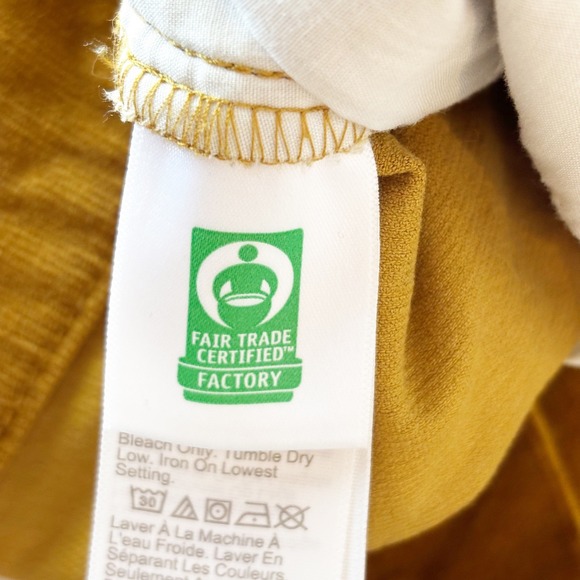 J Crew Corduroy Pants Women Mustard Yellow High Rise Straight Leg Size 34 - Picture 9 of 11